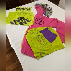Zumba Lot Mo Fun Mock Mohawk Jacket, Cargo Pants & Custom Cut Shirt